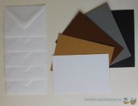5x Mini-Karte A7 - Mix 7 mit 5 verschiedenen Farben - mit Umschlag