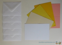 5x Mini-Karte A7 - Mix 1 mit 5 verschiedenen Farben - mit Umschlag
