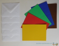 5x Mini-Karte A7 - Mix 8 mit 5 verschiedenen Farben - mit Umschlag