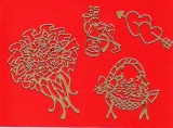 Sticker - Hochzeitsmotive - gold - 802
