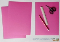 10x Karten-Karton A4 pink von LeSuh