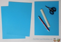 1x Karten-Karton A4 azurblau von LeSuh