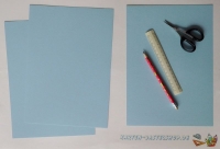 10x Karten-Karton A4 babyblau von LeSuh