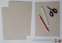 1x Karten-Karton A4 korn von LeSuh (Naturpapier)