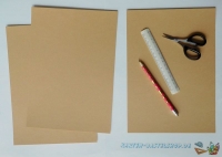 1x Karten-Karton A4 stroh von LeSuh (Naturpapier)