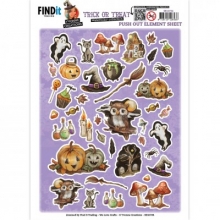 Push Out Element Sheet (vorgestanzt) - Trick or Treat - Yvonne Creations