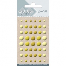Enamel Dots - Glossy - 3 verschiedene Gelbtöne (46 Stück pro Packung)