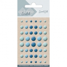 Enamel Dots - Glossy - hellgrün-hellblau-dunkelblau (46 Stück pro Packung)