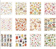 Sticker-Buch mit 12 Creativ-Stickern - Das ganze Jahr hindurch