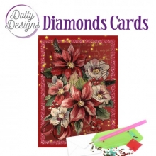 Diamond Card - Weihnachtsblumen - A6-Format