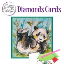 Diamond Card - Fauler Panda-Br - quadratisch
