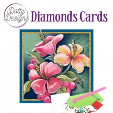 Diamond Card - Beautiful Flowers - quadratisch