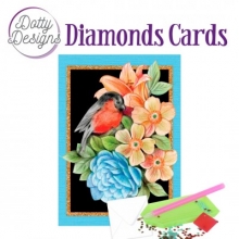 Diamond Card - Roter Vogel - A6-Format