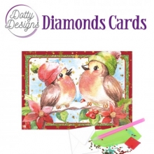 Diamond Card - Weihnachts-Vögel - A6-Format (quer)