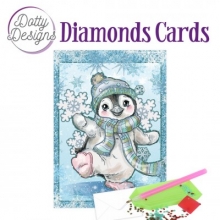 Diamond Card - Pinguin - A6-Format
