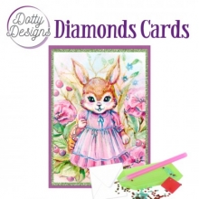 Diamond Card - Hase im Kleid - A6-Format