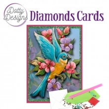 Diamond Card - Blauer Vogel - A6-Format