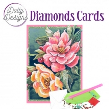 Diamond Card - Rote und gelbe Blume - A6-Format