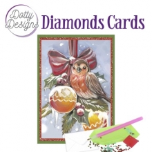 Diamond Card - Weihnachts-Vogel - A6-Format