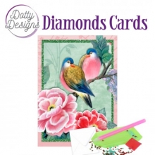 Diamond Card - Vögel und Blumen - A6-Format