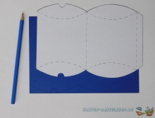 Adventskalender-Bastelset 3 - Kissenschachteln blau