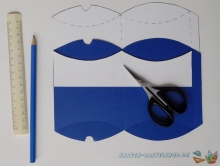 Adventskalender-Bastelset 3 - Kissenschachteln blau