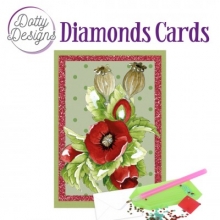 Diamond Card - Mohn - A6-Format