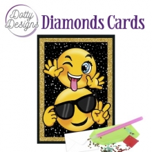 Diamond Card - Smilie mit Sonnenbrille - A6-Format