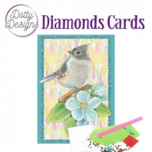 Diamond Card - Vogel auf Zweig - A6-Format