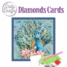 Diamond Card - Pfau - quadratisch