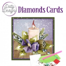 Diamond Card - Kerze - quadratisch