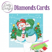 Diamond Card - Schneemnner - quadratisch