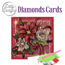 Diamond Card - Weihnachts-Blumen - quadratisch