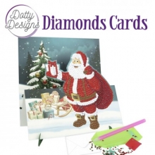 Diamond Easel Card - Santa mit Schlitten - Staffelei-Karte