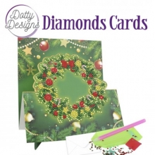 Diamond Easel Card - Weihnachts-Kranz - Staffelei-Karte