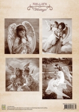 Karten-Aufleger - Angels Flowers - Nellies Vintage