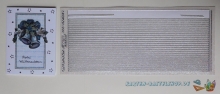 Transparent-Glitter-Sticker - Rand - silber - 1149