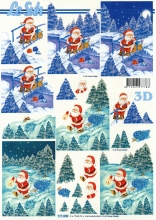 3D-Bogen Weihnachtsmann im Winterwald von LeSuh (777.080)