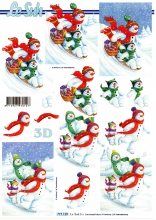 3D-Bogen Lustige Schneemänner von LeSuh (777.129)