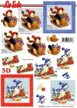 3D-Bogen Pinguin und Ente mit Geschenken von LeSuh (777.130)