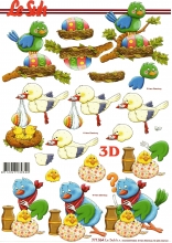 3D-Bogen Lustige Oster-Vögel von LeSuh (777.564)